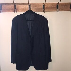 Navy Grey strip wool Blazer 46T Joseph Orlando Sport Coat Jacket Suit Coat